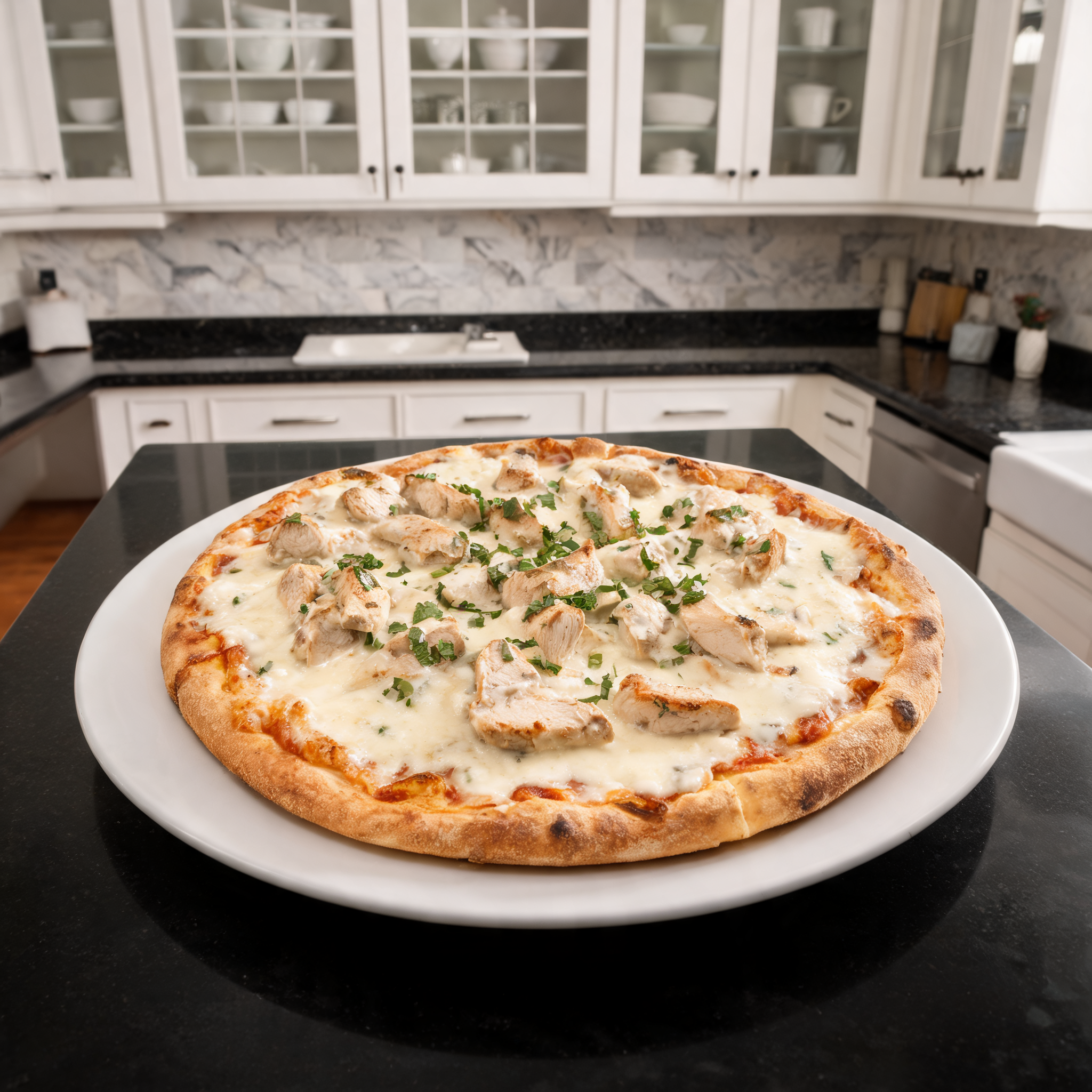 Pizza Alfredo al Pollo - La Bomba Proteica