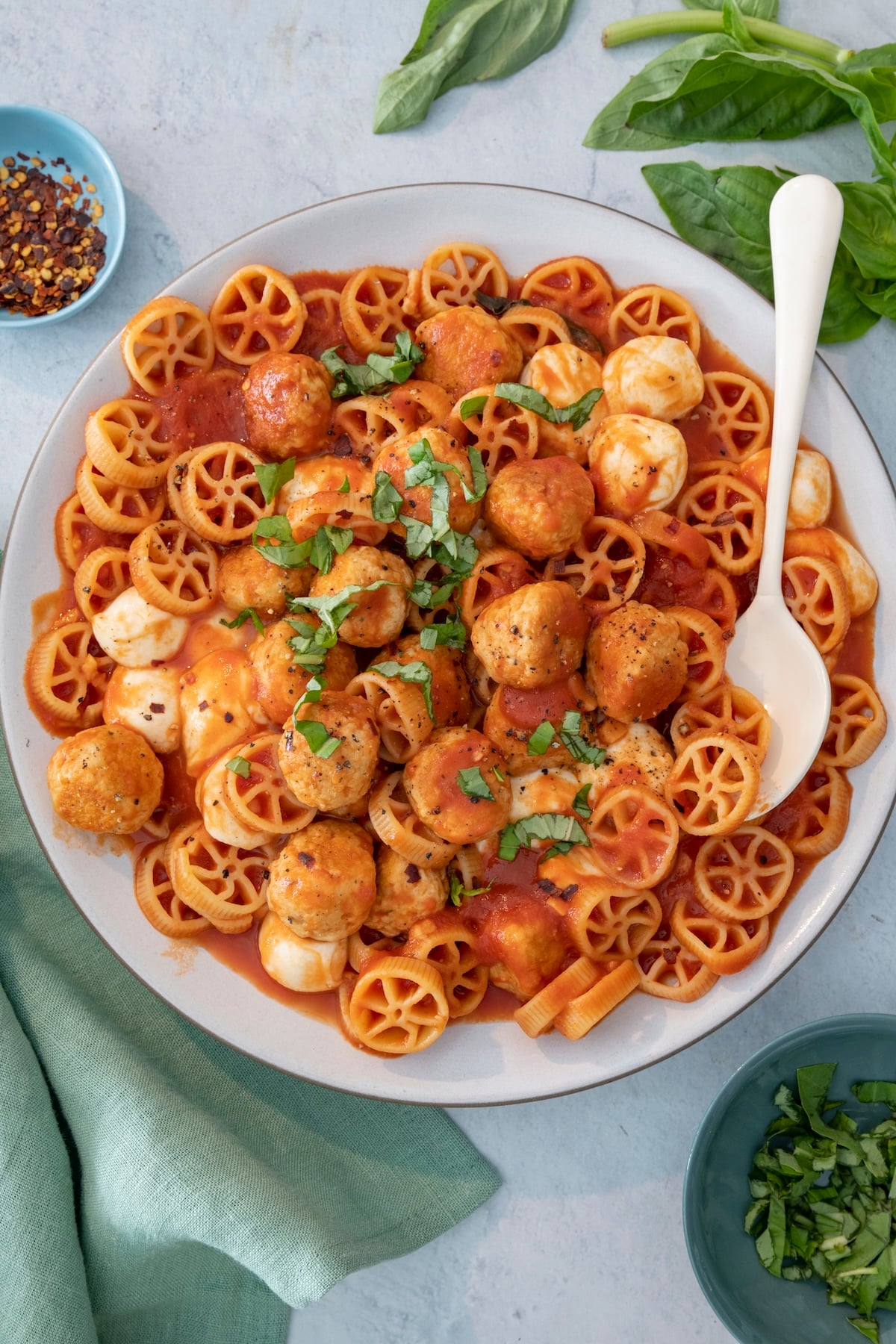 Polpette Di Pollo Con Pasta A Ruota