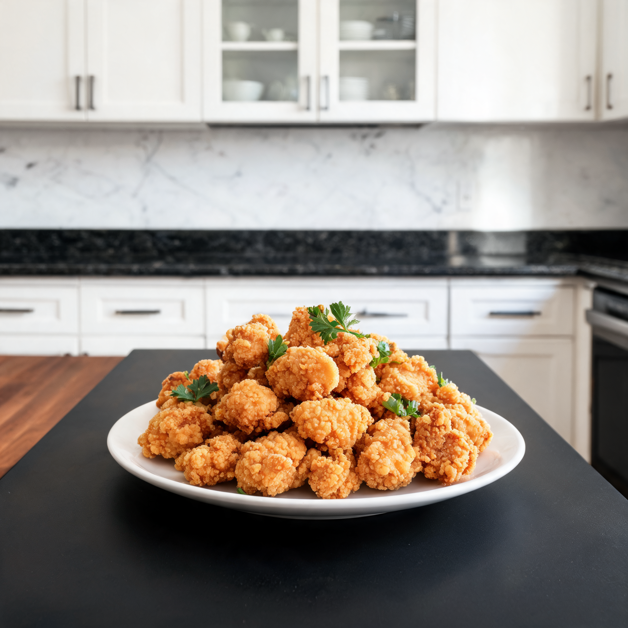 Popcorn di pollo croccanti e leggeri fatti in casa