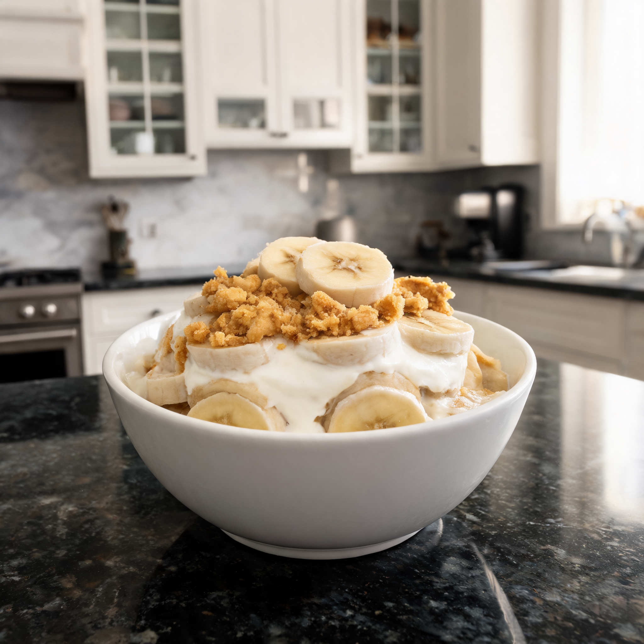 Budino di Yogurt alla Banana e Biscotto