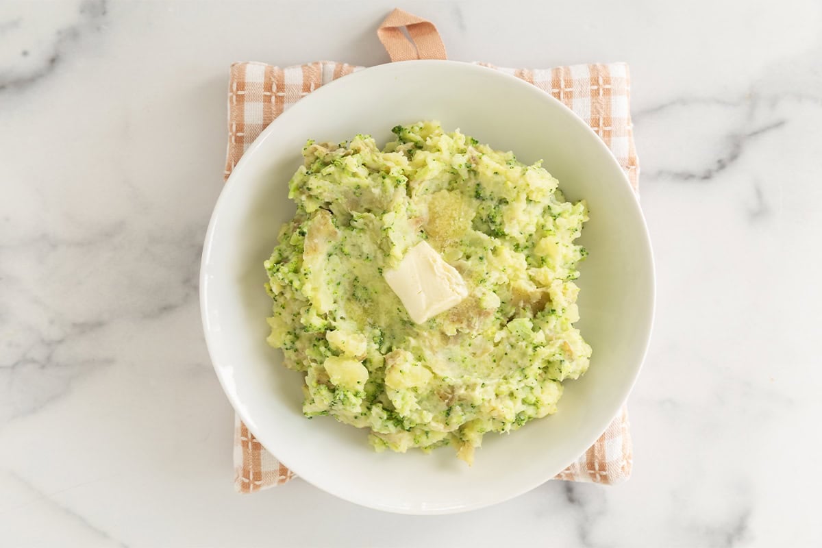 Purè di patate sano con broccoli