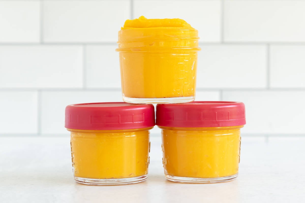 Purea di alimenti per bambini con zucca butternut (con suggerimenti per anticipare)