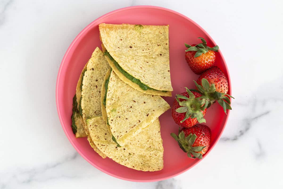 Quesadillas facili agli spinaci