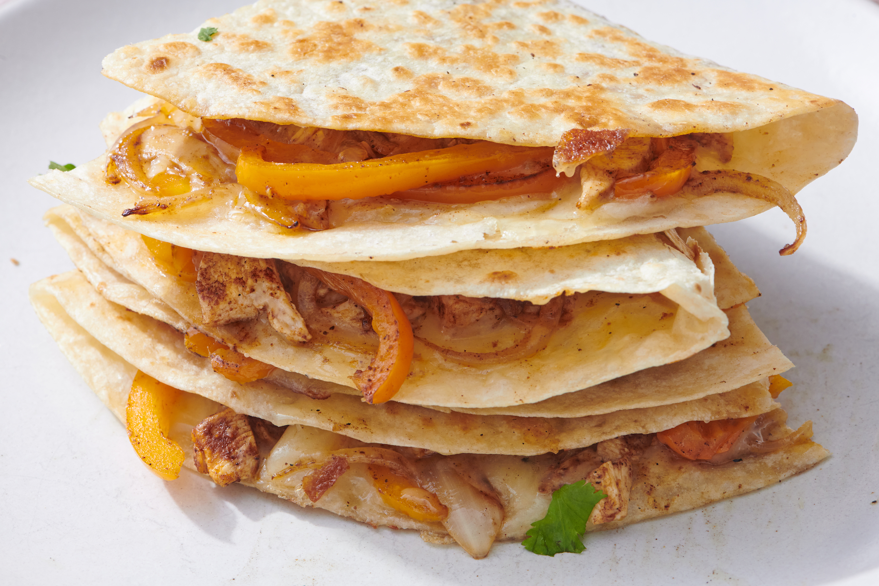 Quesadillas semplici con fajita di pollo