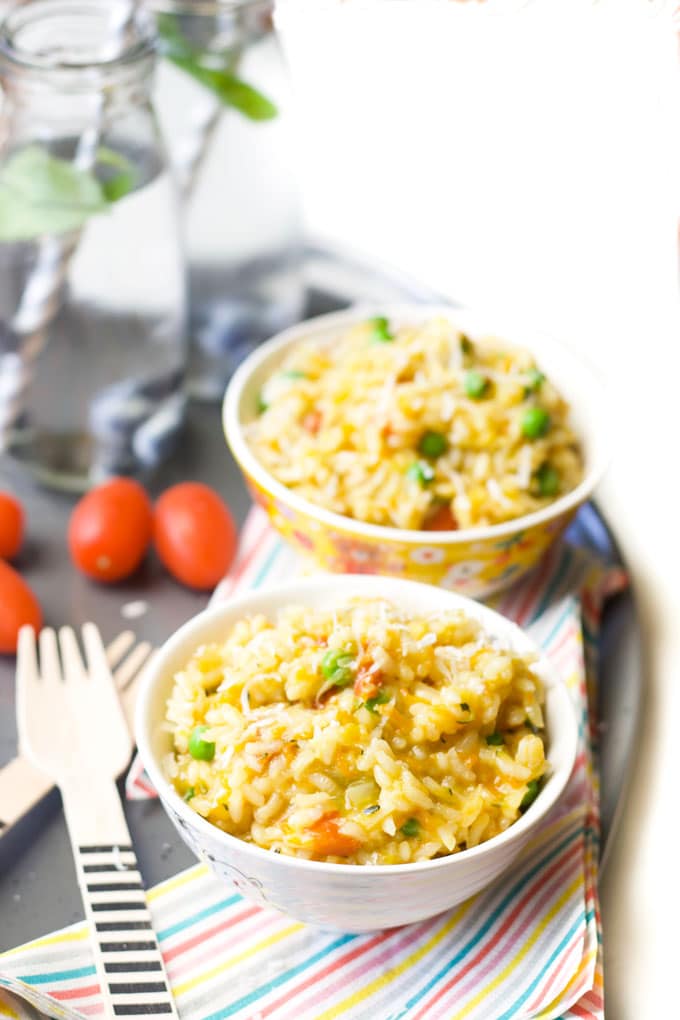 Risotto alle verdure con pomodorini secchi