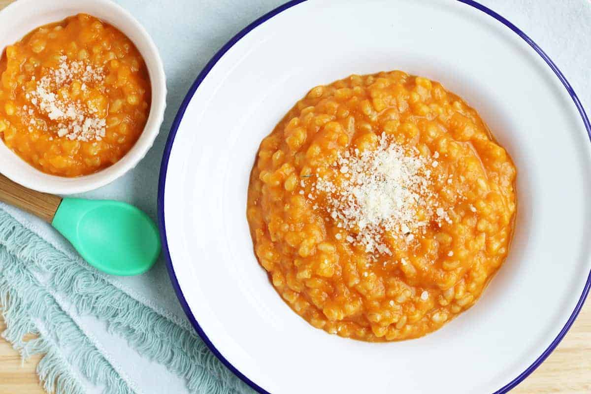 Risotto rapido alla zucca e zucca: non è necessario mescolare all'infinito!
