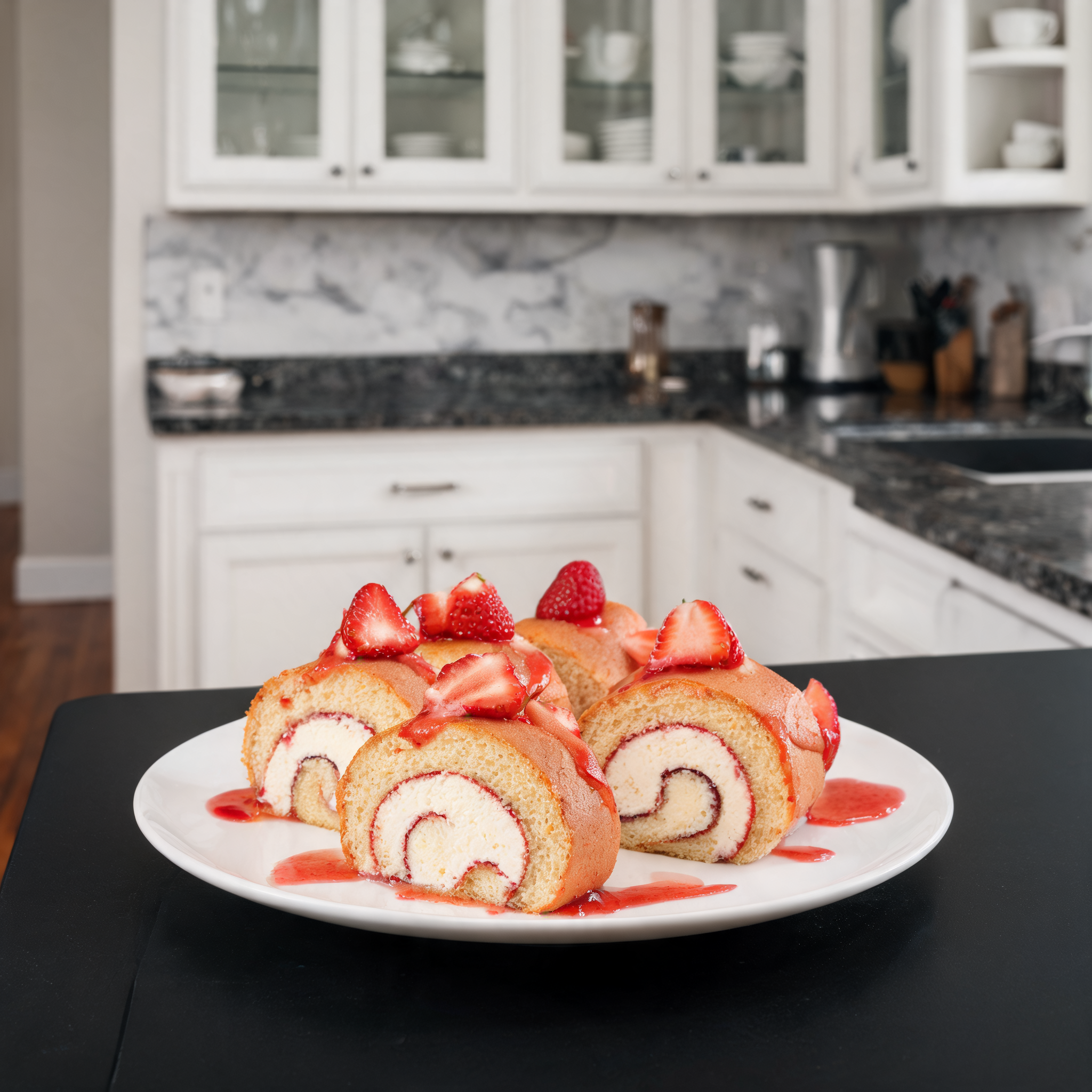 Rotolini di Cheesecake alle Fragole - 92 Calorie di Dolcezza