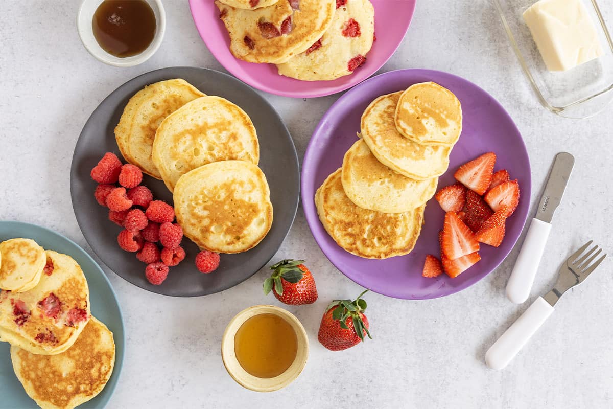 Soffici pancake allo yogurt greco
