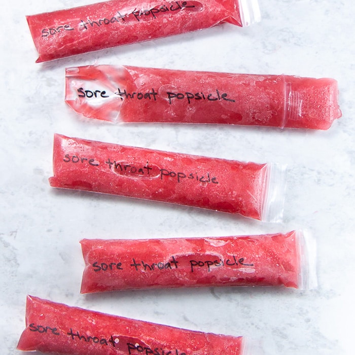 Ghiaccioli per il mal di gola (ottimi per neonati e bambini malati)