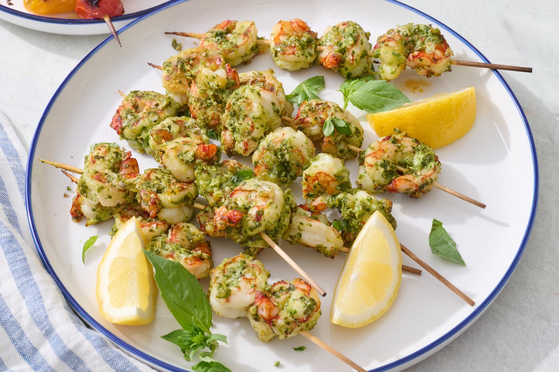 Spiedini Di Gamberi Al Pesto