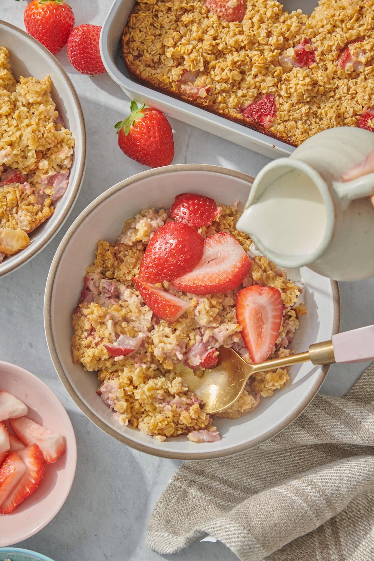 Strawberries and Cream Baked Oatmeal