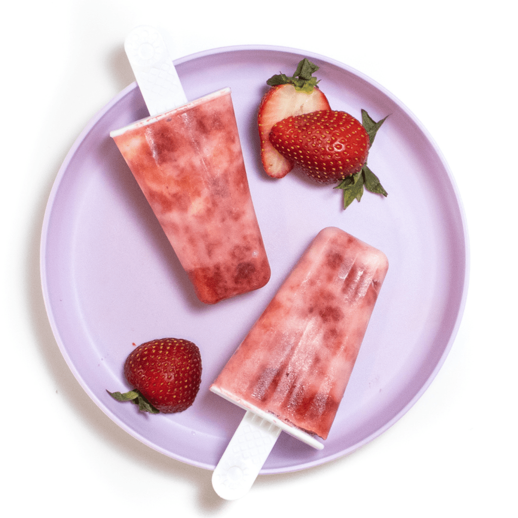 Ghiaccioli allo yogurt alla fragola da svenire