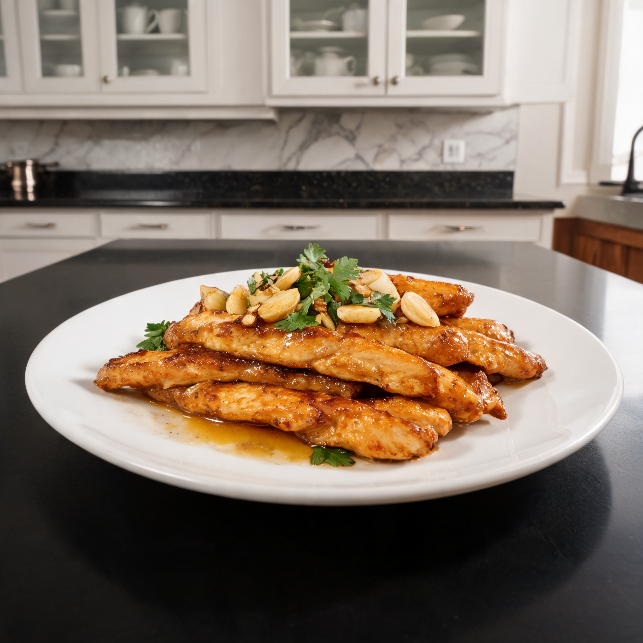 Strisce di Pollo al Miele e Aglio - Croccanti e Proteiche