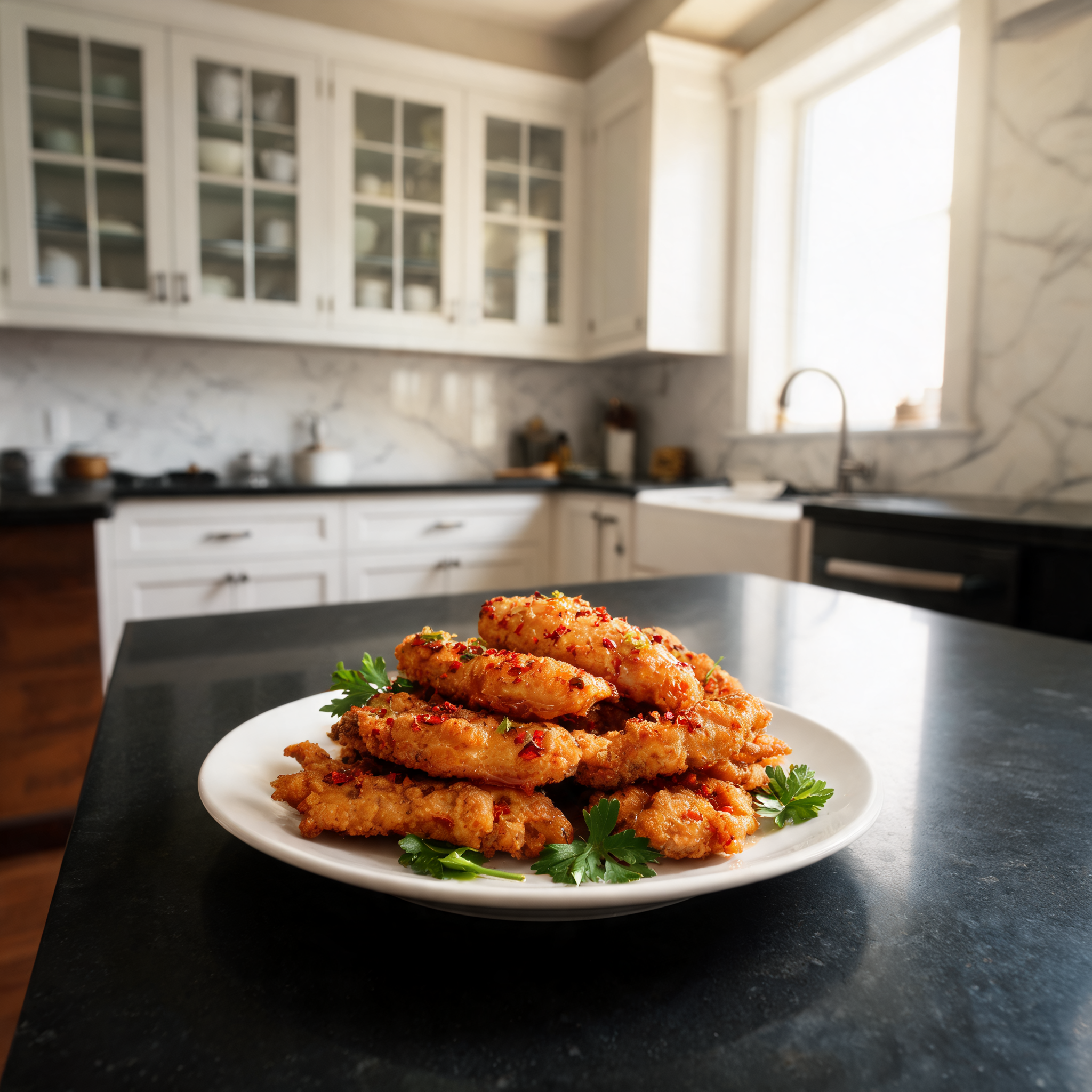 Strisce di Pollo Croccanti al Peperoncino e Miele