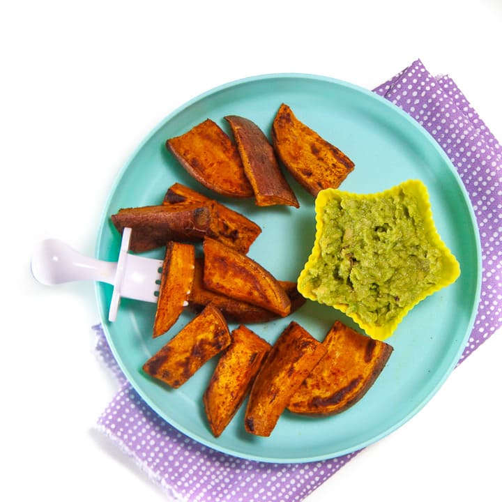 Spicchi di patate dolci per lo svezzamento guidato dai bambini