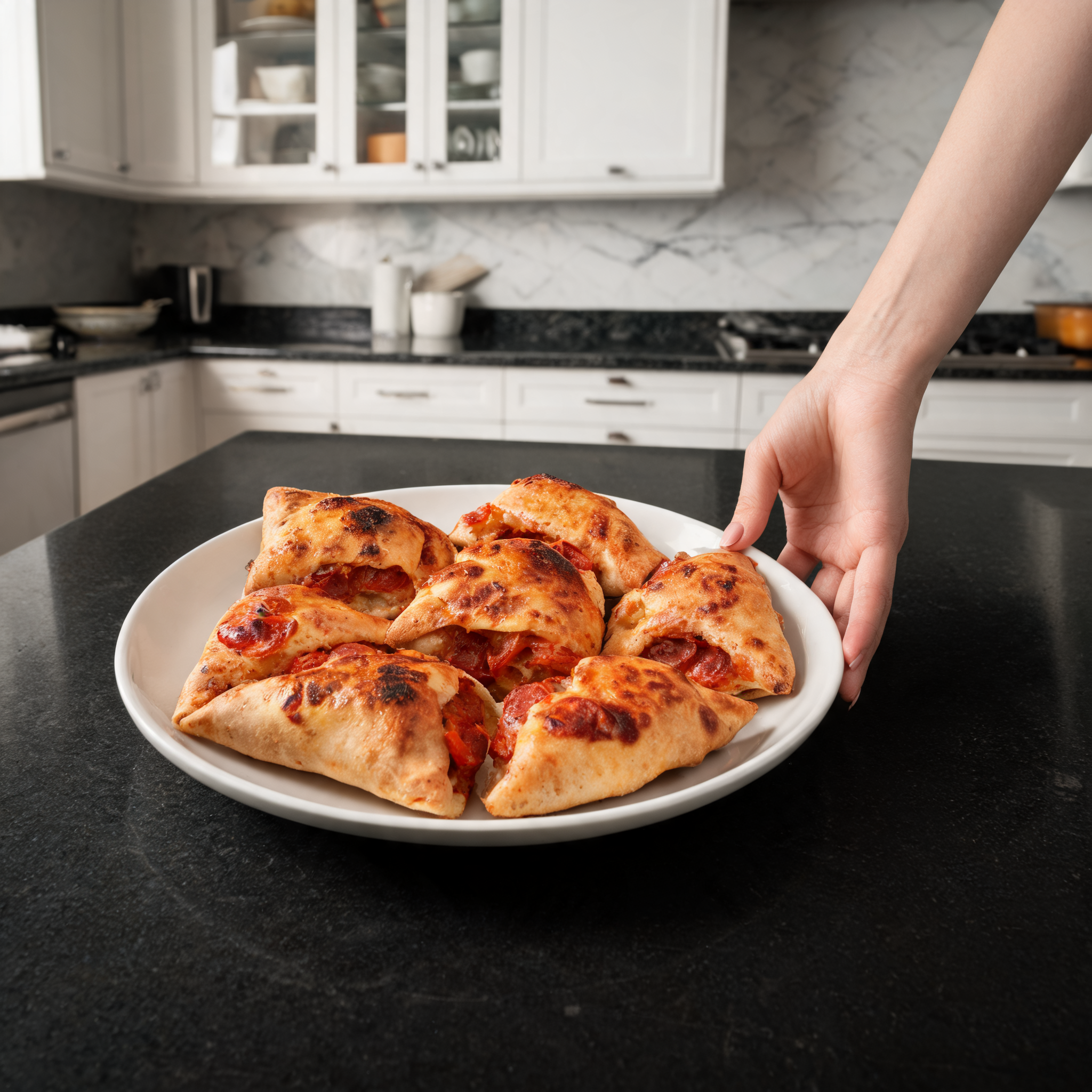Tasche di Pizza Proteiche al Peperoni - Perfette per il Meal Prep