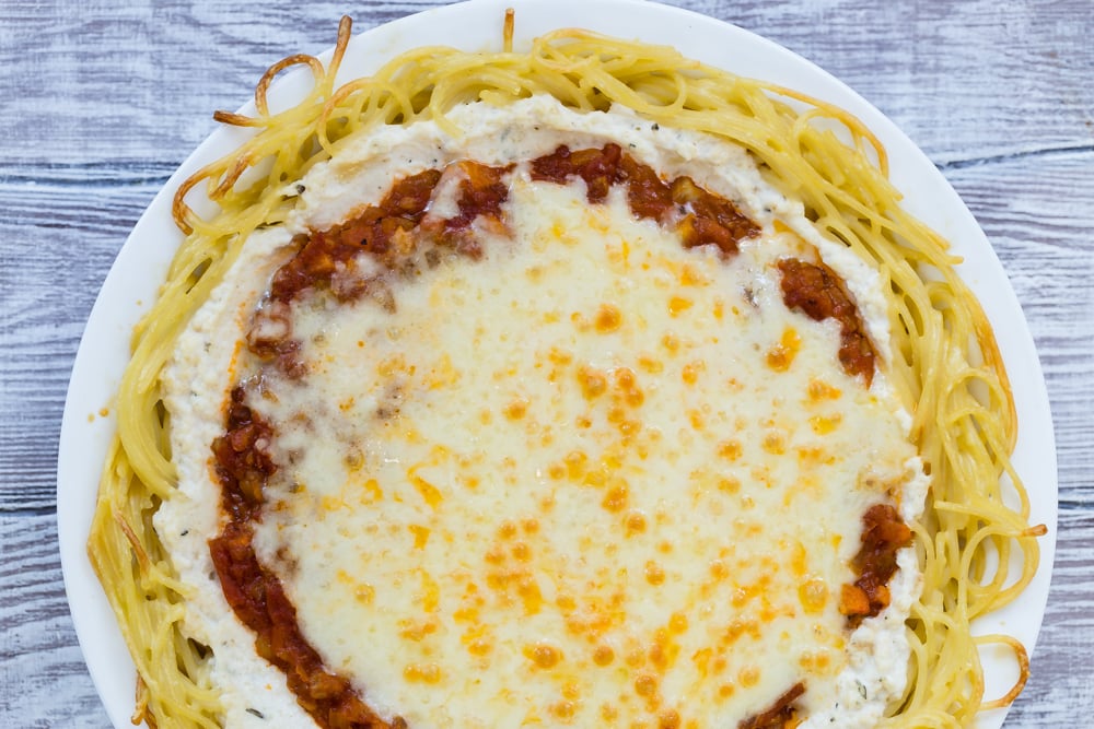 Torta Di Spaghetti Vegetariana