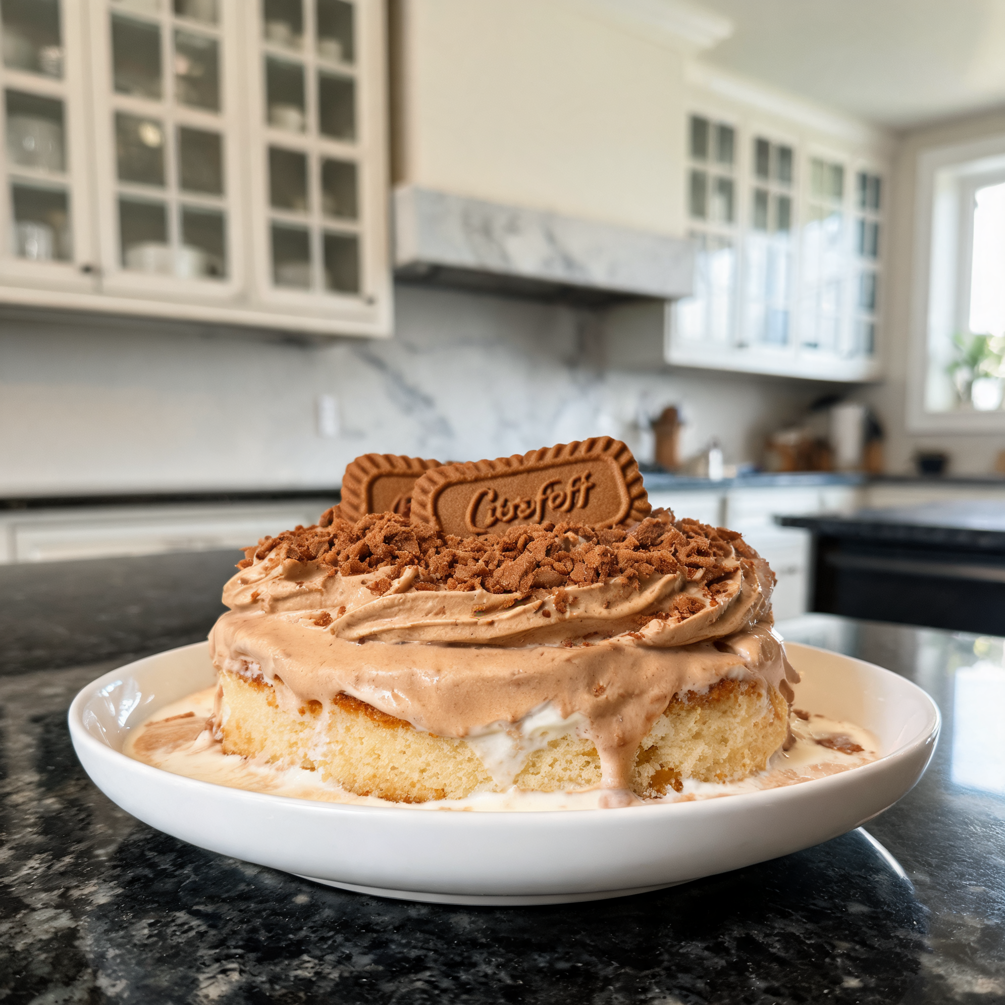 Torta Biscoff Tres Leches: ricca e proteica