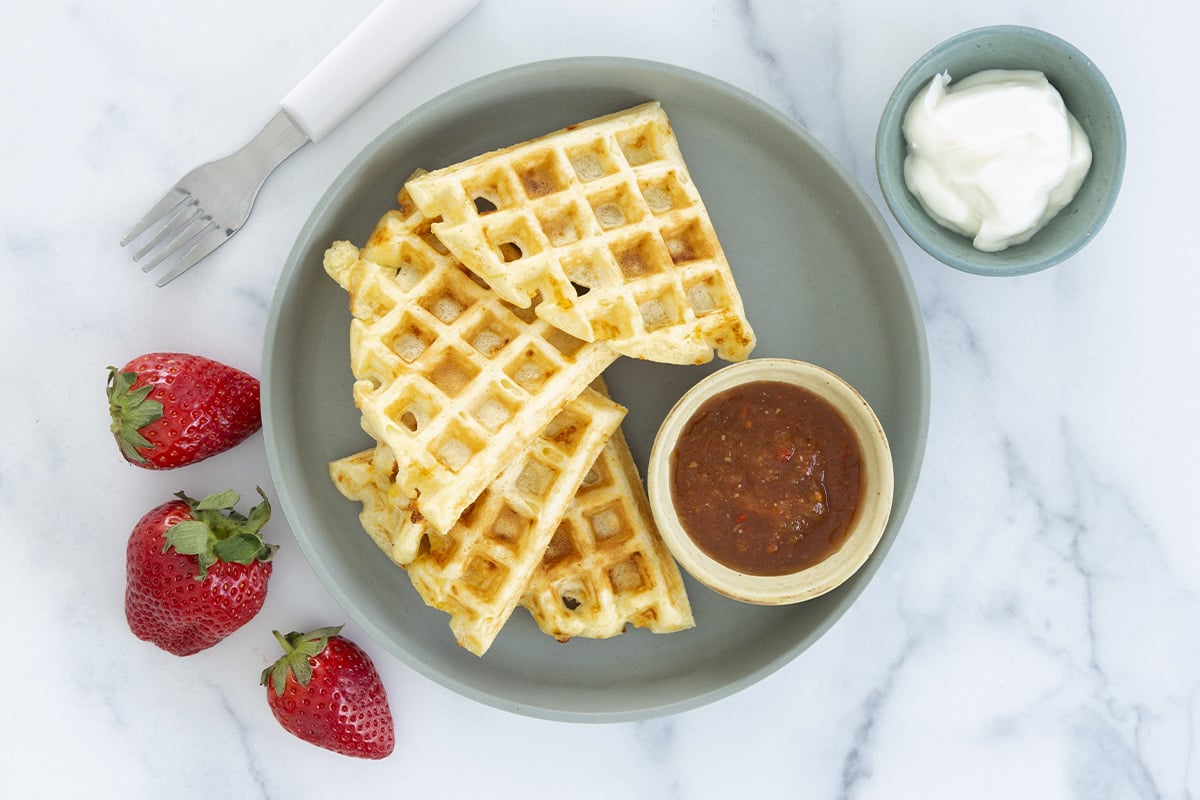 Waffle al formaggio facili (così facili!)