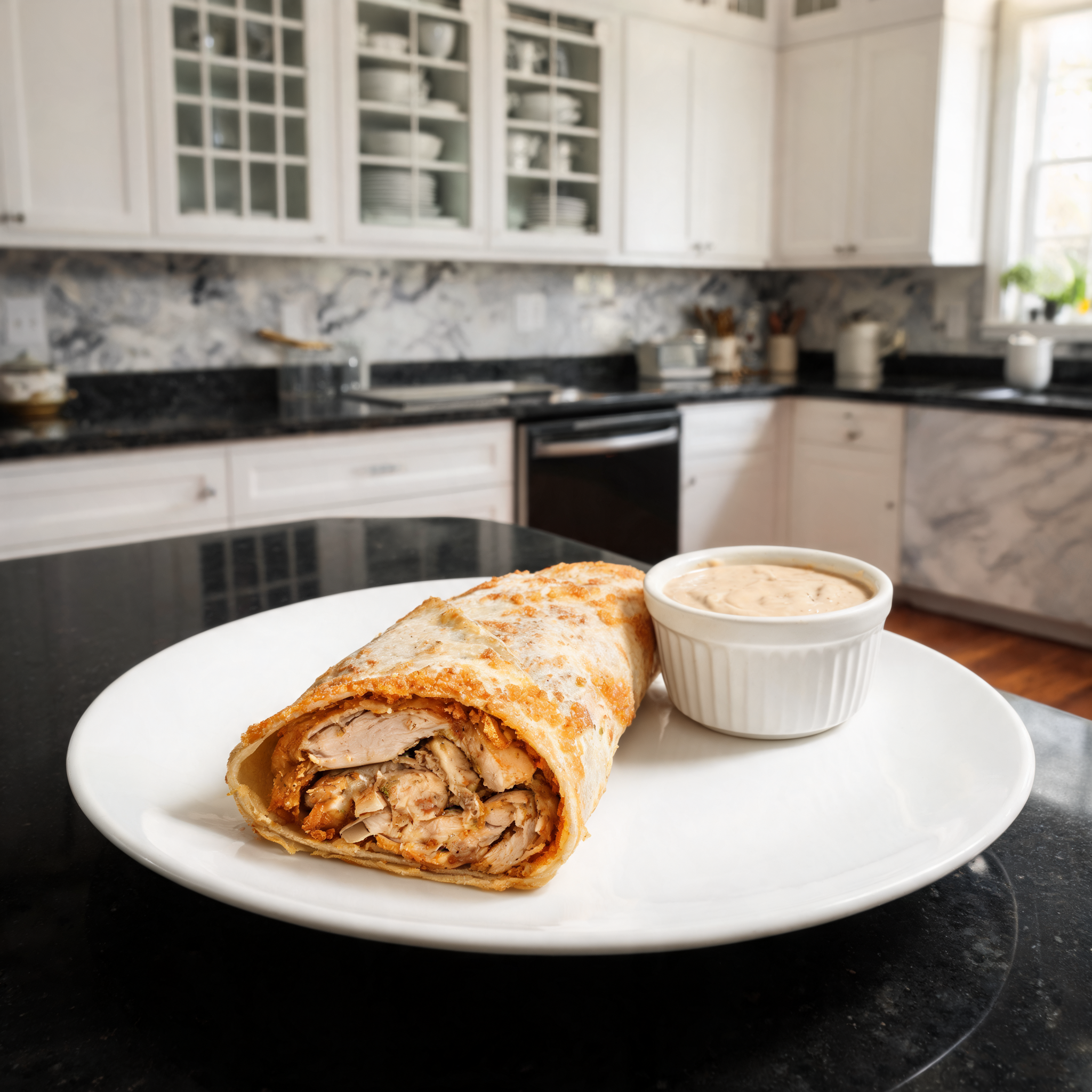 Wrap Croccante di Pollo con Salsa all'Aglio - La Versione Fit