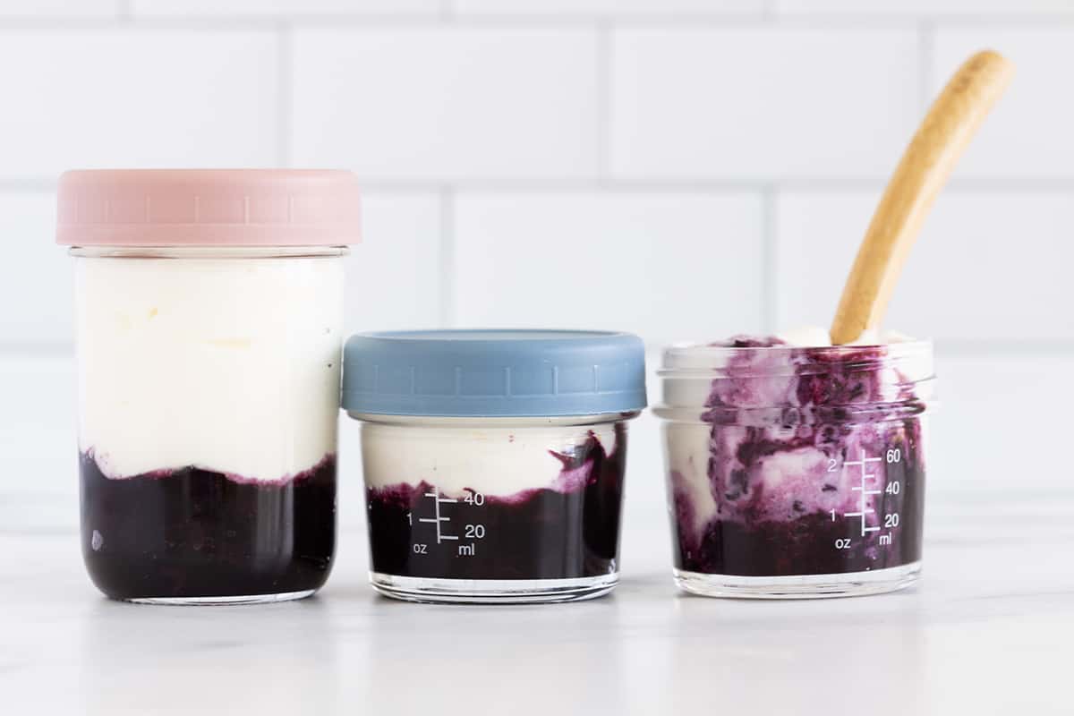 Yogurt ai mirtilli facile (da condividere con i bambini)