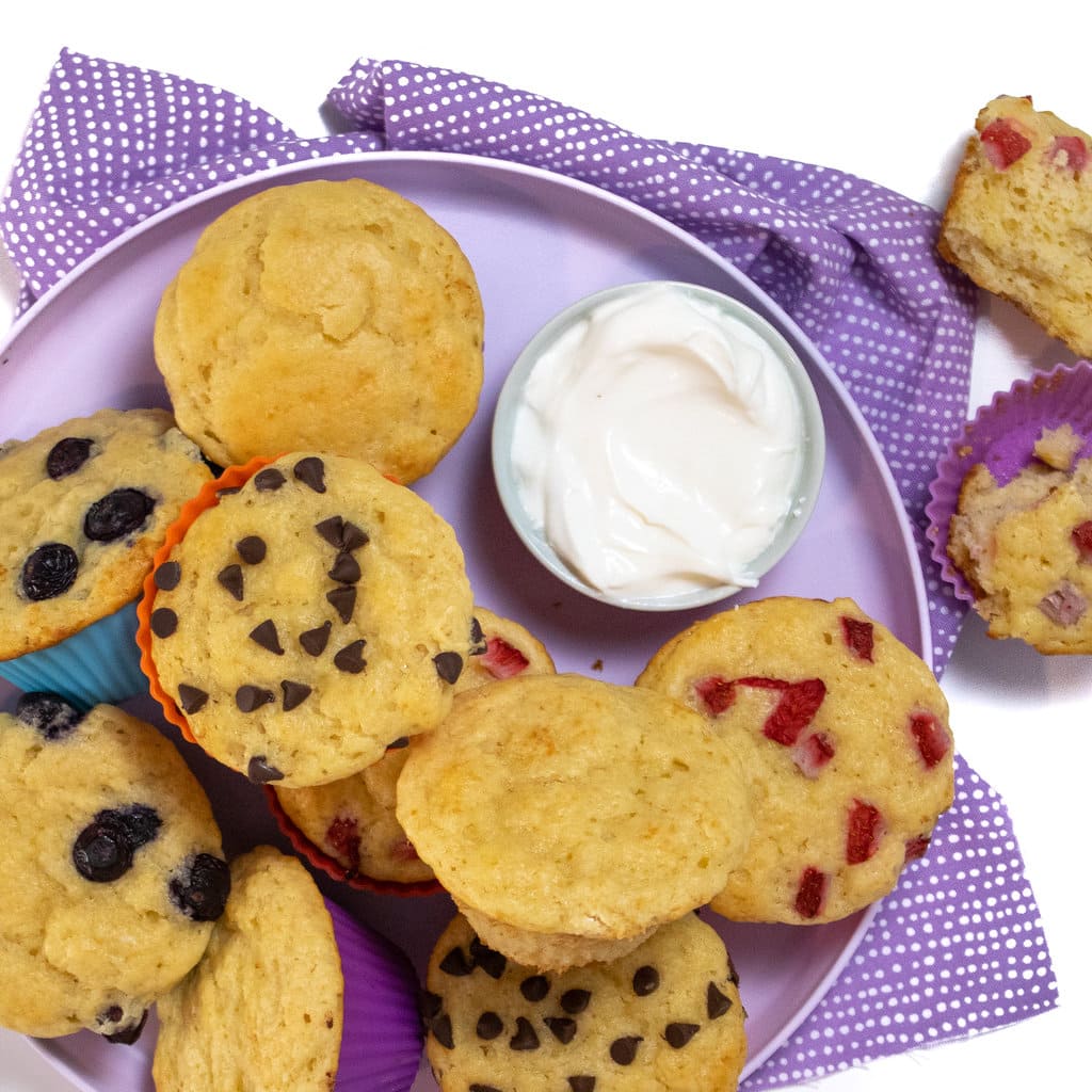 Muffin allo yogurt greco richiesti dai bambini (fatti in 25 minuti!)