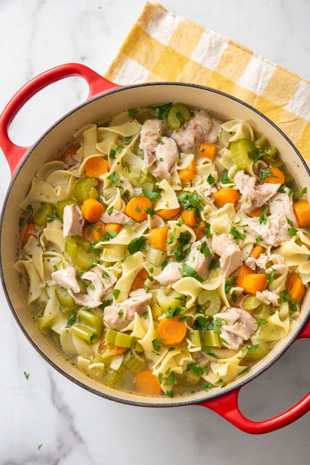 Zuppa di noodle al pollo facile
