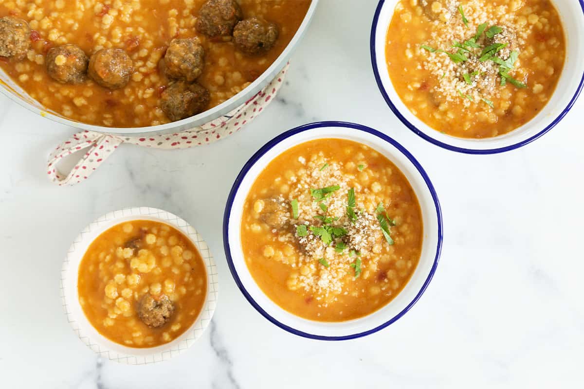 Zuppa di polpette facile