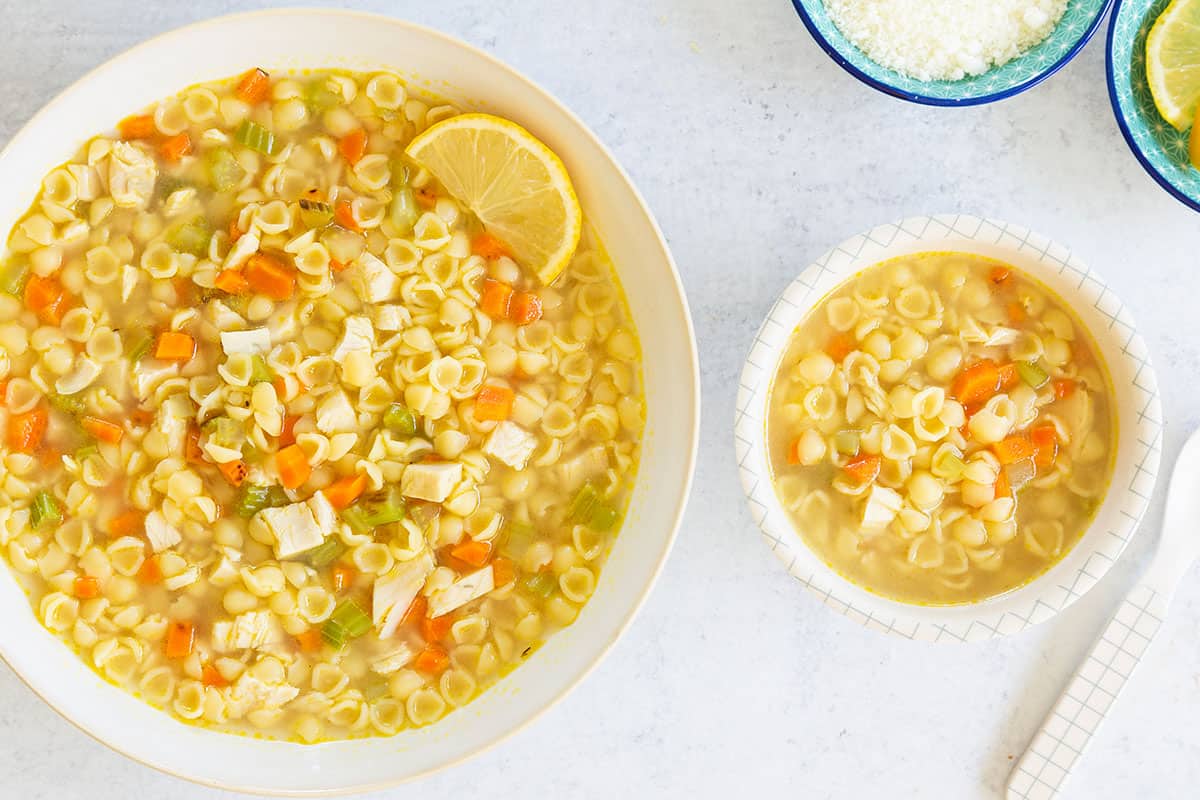 Zuppa di tagliatelle al tacchino