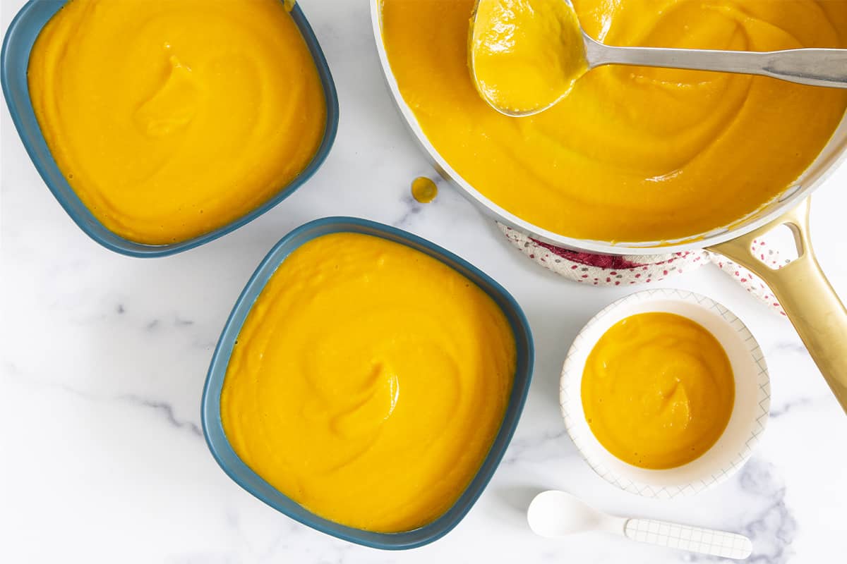 Zuppa facile di mele e zucca